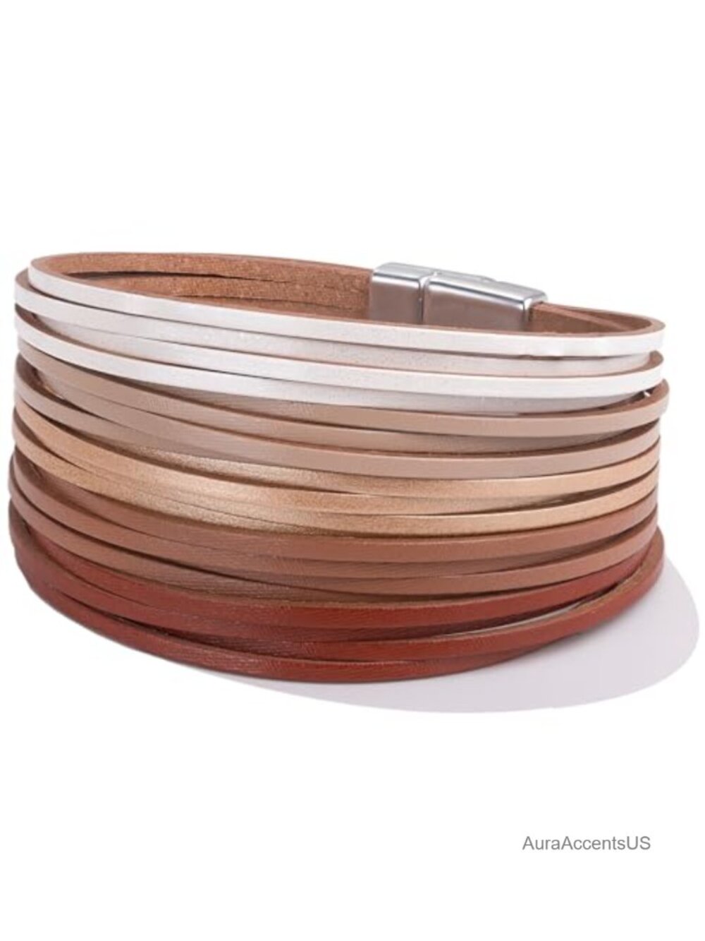 Boho Chunky Leather Wrap Bracelets Layered Western Hippie Cuff